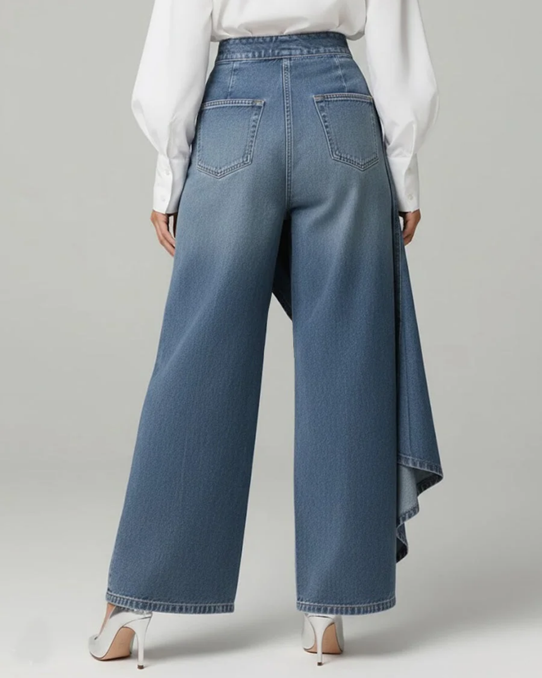 BRIDGERTON | Denim Wrap Trousers