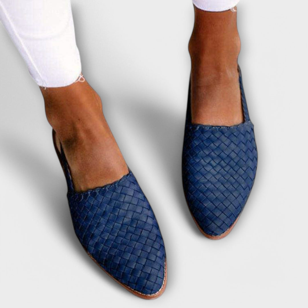 Amelia | Woven Comfort Slingback Flats