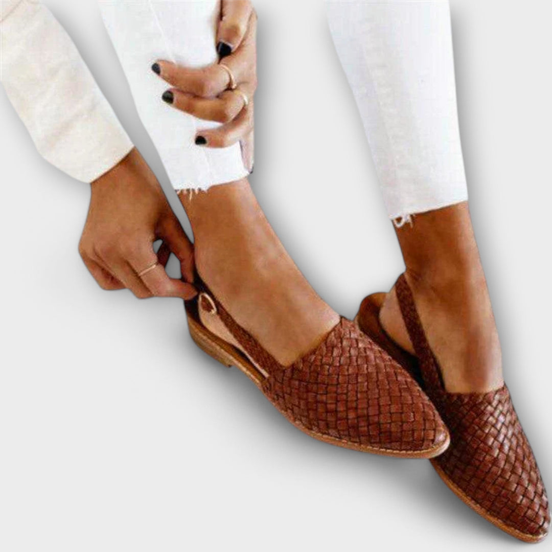 Amelia | Woven Comfort Slingback Flats