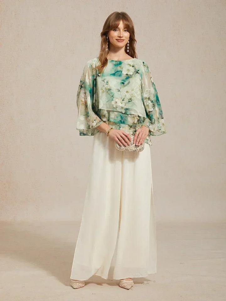 BRIDGERTON | Chiffon Overlay Straight Leg Trousers