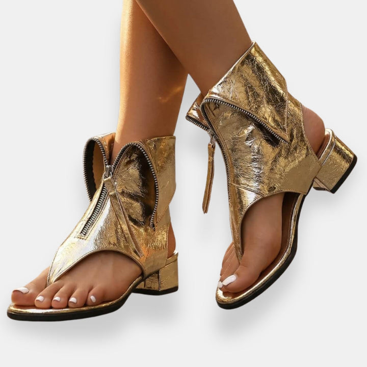 Aurora | Zip Heeled Sandals