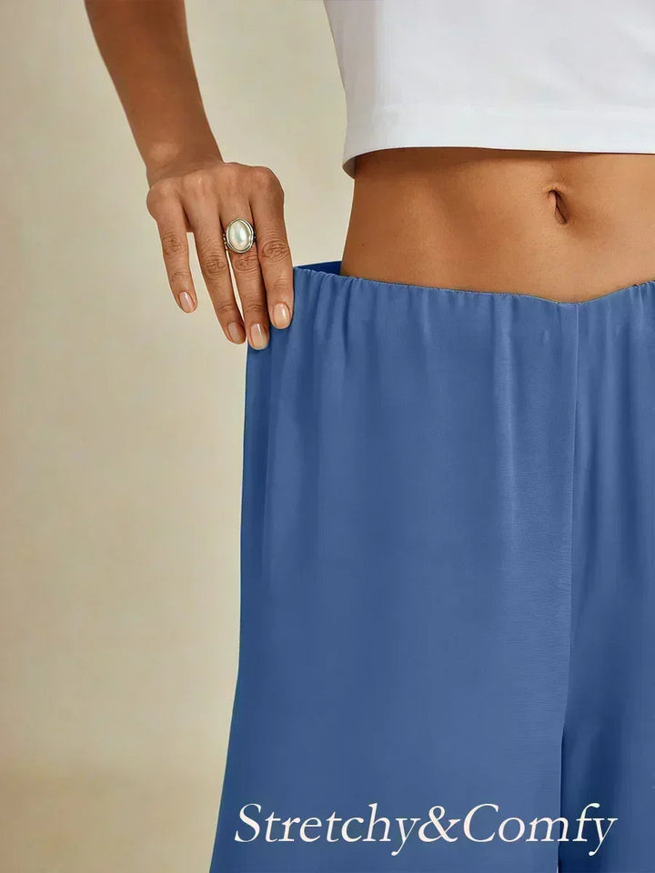 BRIDGERTON | Chiffon Overlay Straight Leg Trousers