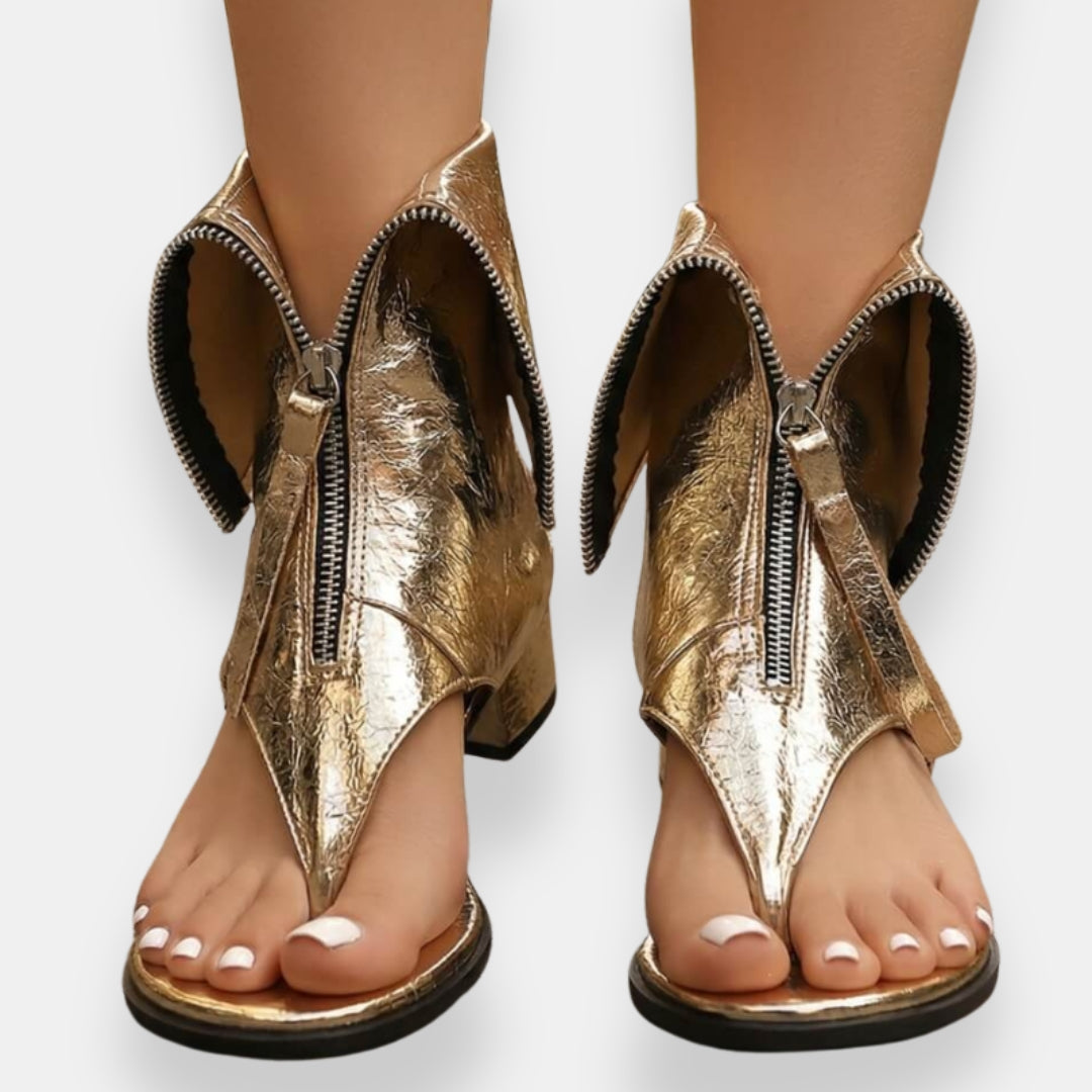 Aurora | Zip Heeled Sandals