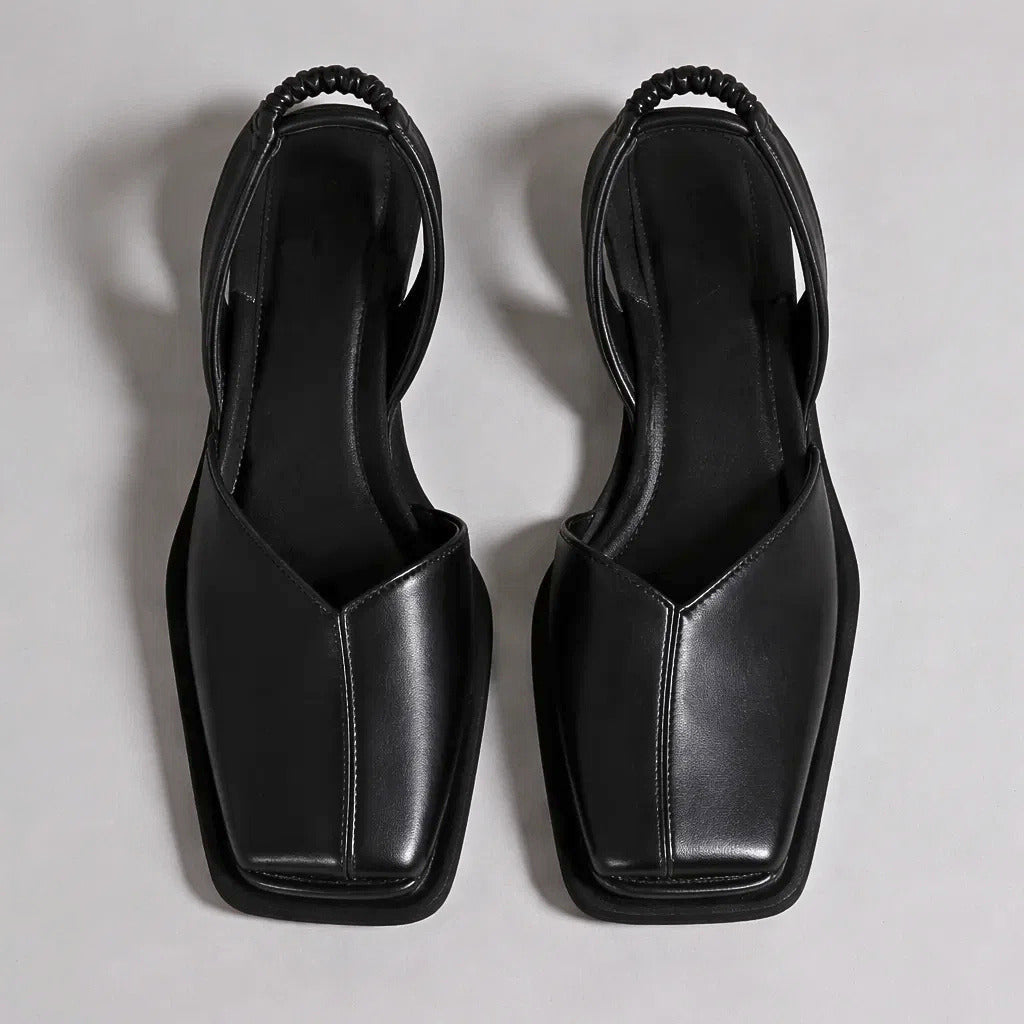 Aveline | Square-Toe Slingback Flats