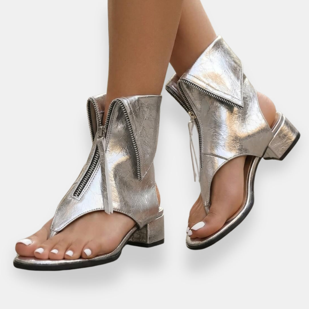 Aurora | Zip Heeled Sandals