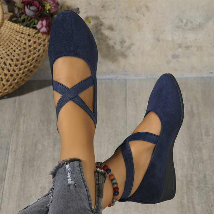 Harper | Comfort Cross-Strap Flats