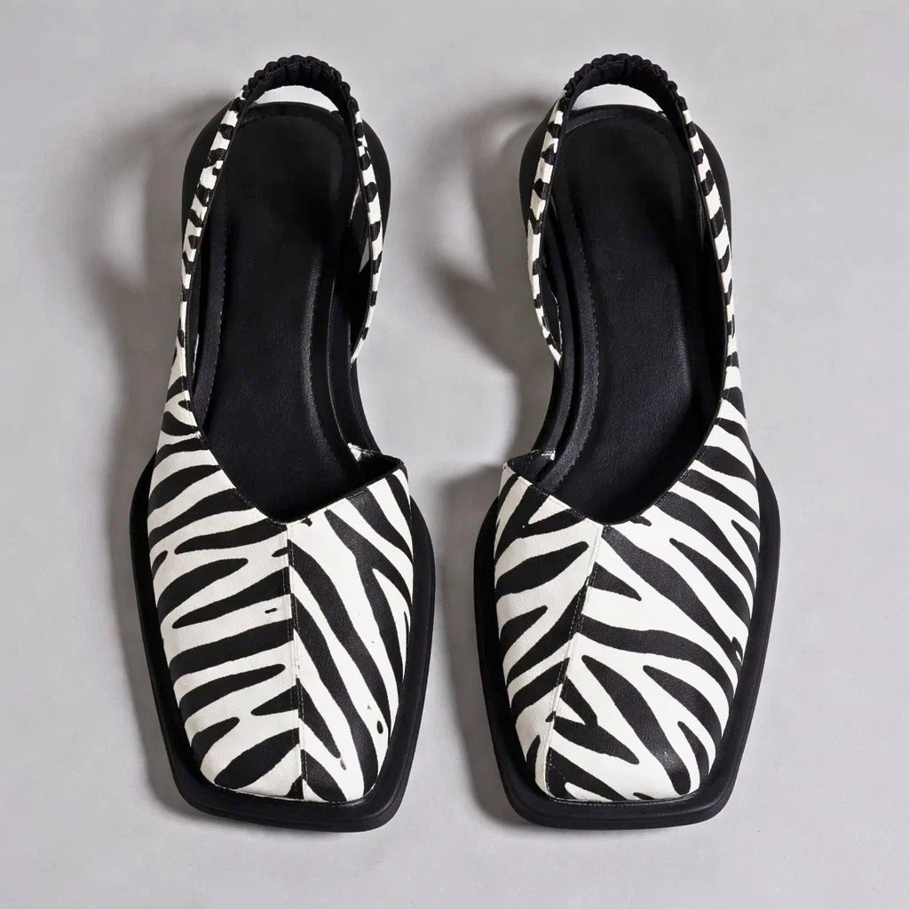 Aveline | Square-Toe Slingback Flats