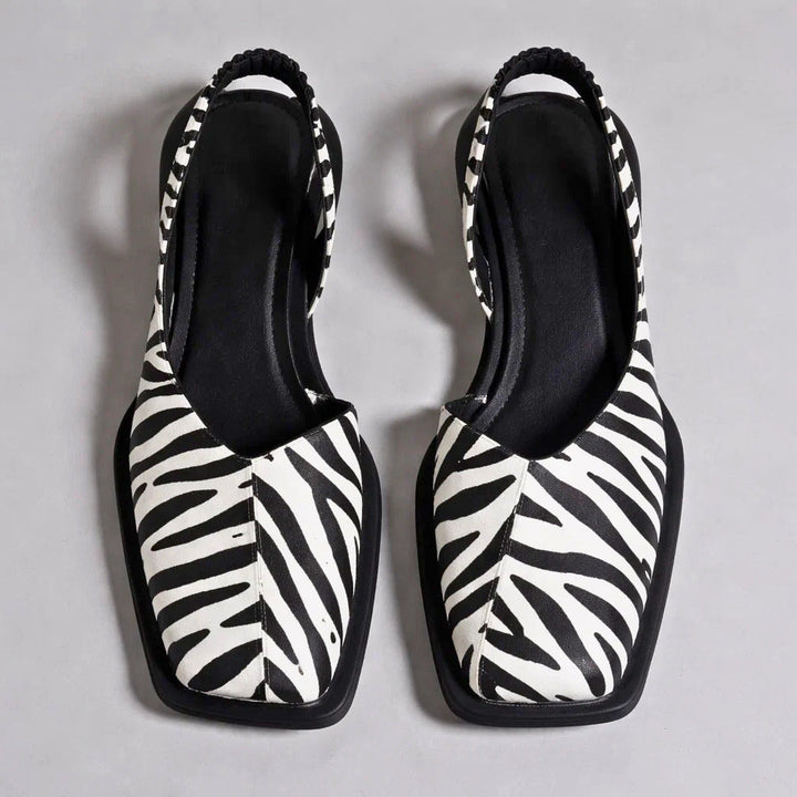 Aveline | Square-Toe Slingback Flats