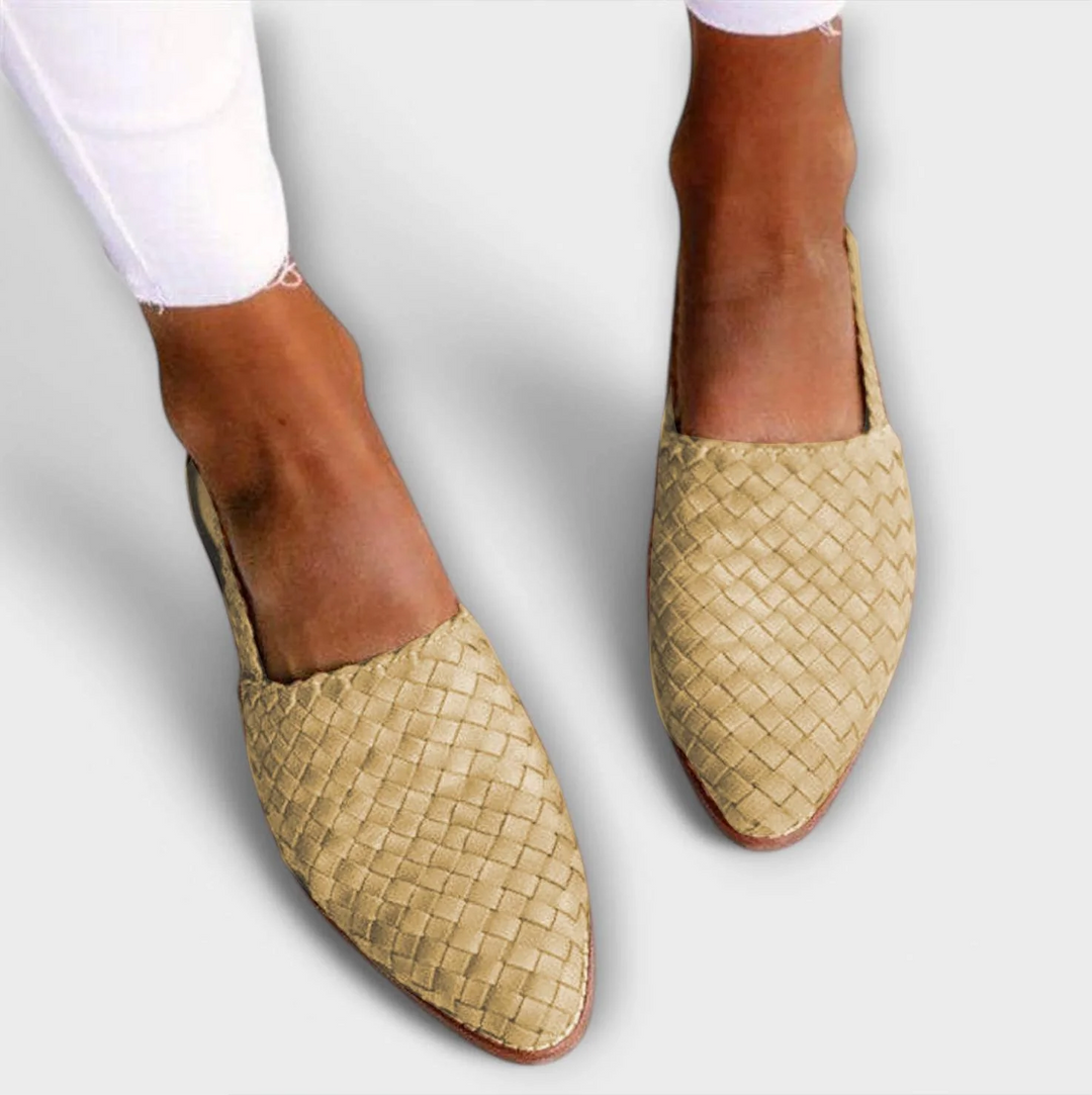Amelia | Woven Comfort Slingback Flats