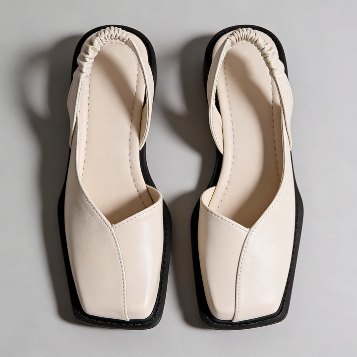 Aveline | Square-Toe Slingback Flats