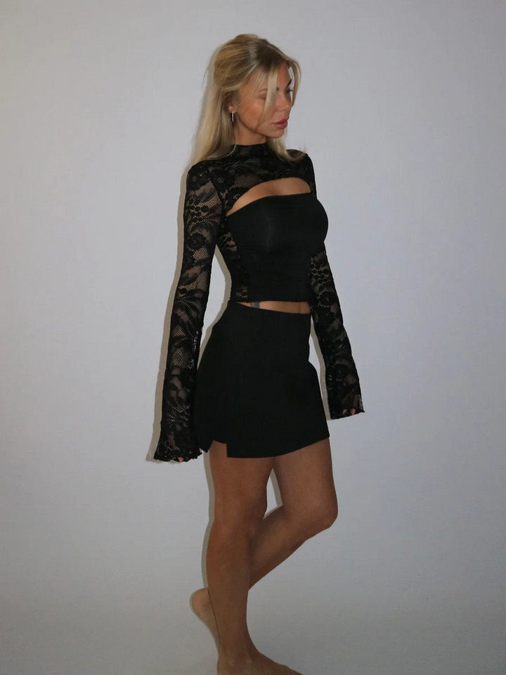 Elara | Ivory Lace Top