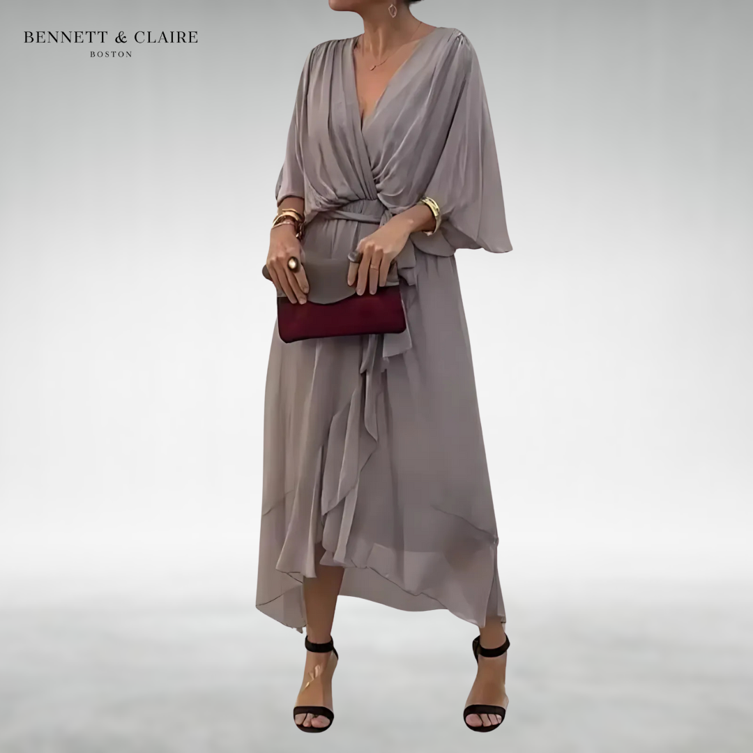 Olivia | Graceful Wrap Midi Dress