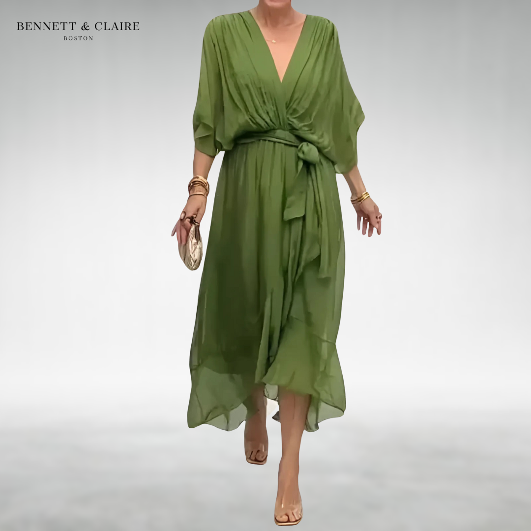 Olivia | Graceful Wrap Midi Dress