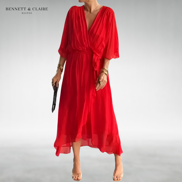 Olivia | Graceful Wrap Midi Dress