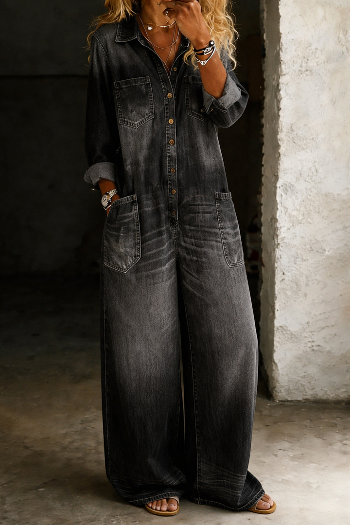 Thalassa - Legerer Denim-Jumpsuit
