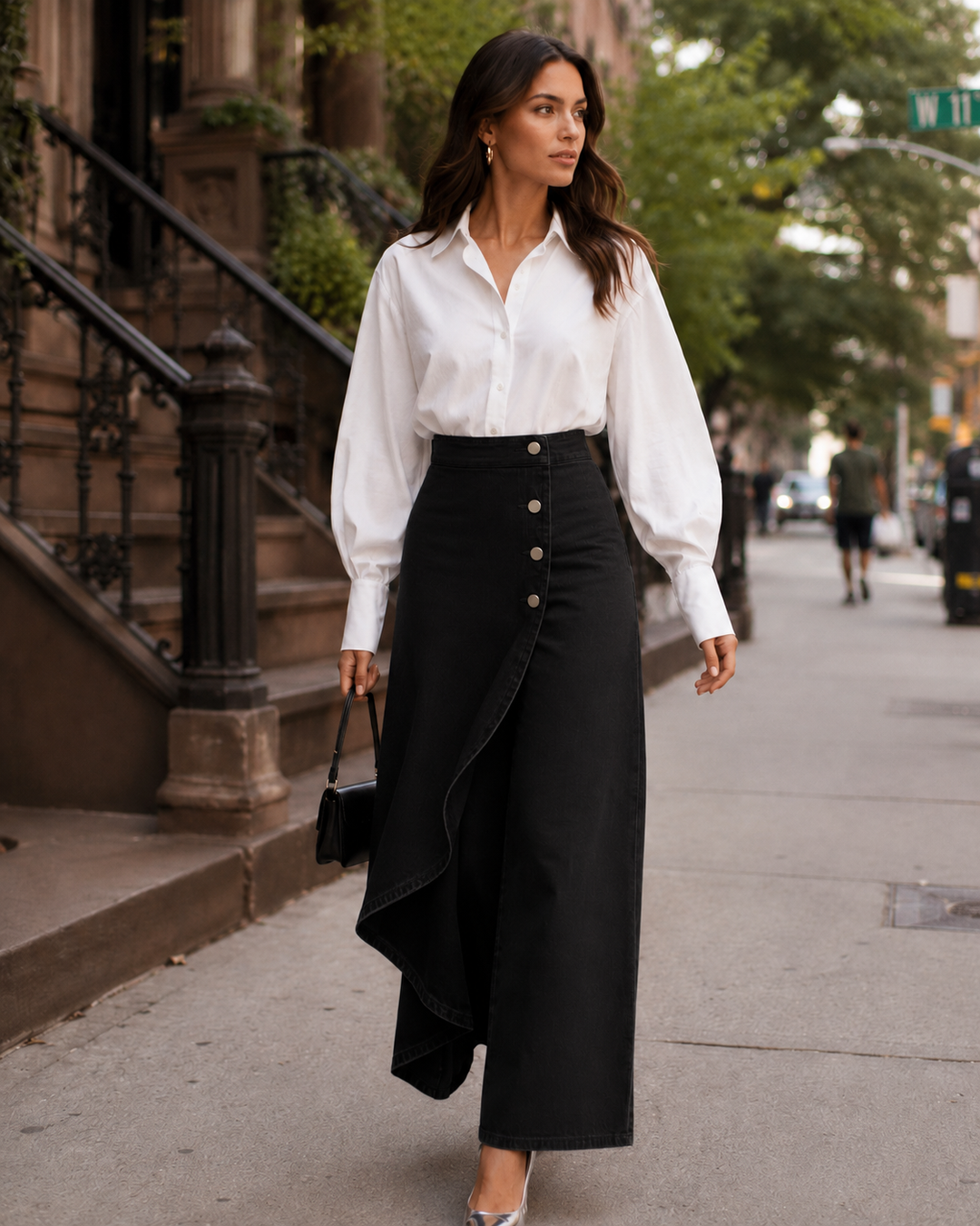 BRIDGERTON | Denim Wrap Trousers