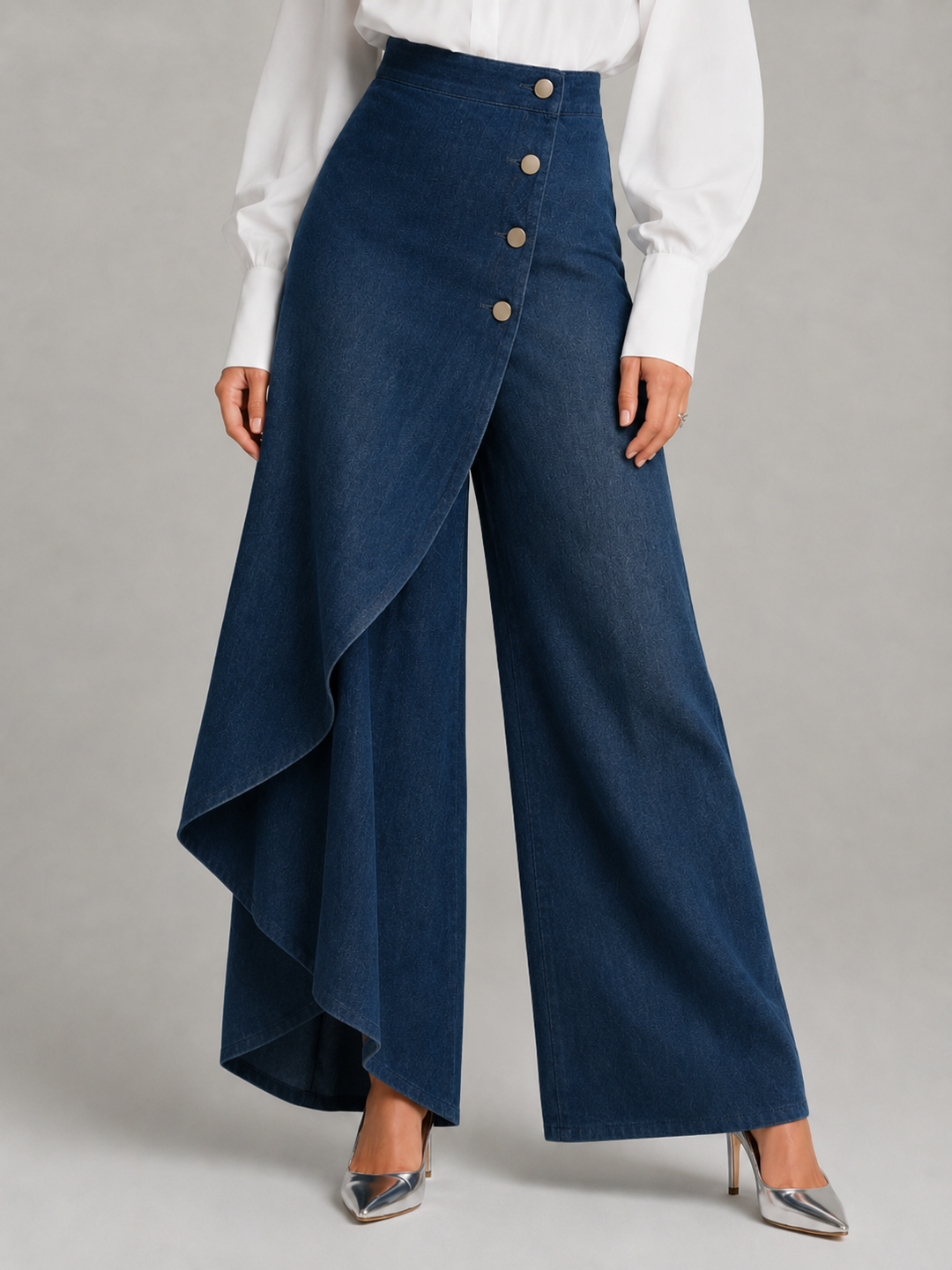 BRIDGERTON | Denim Wrap Trousers