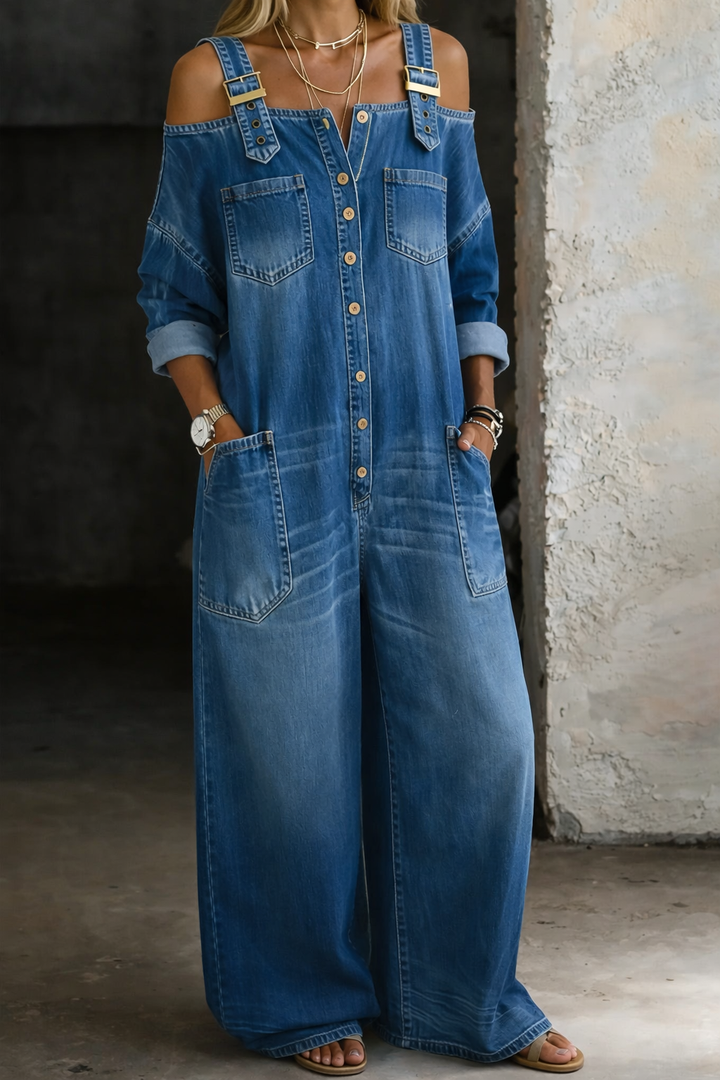 Brooke | Relaxed Denim Jumpsuit
