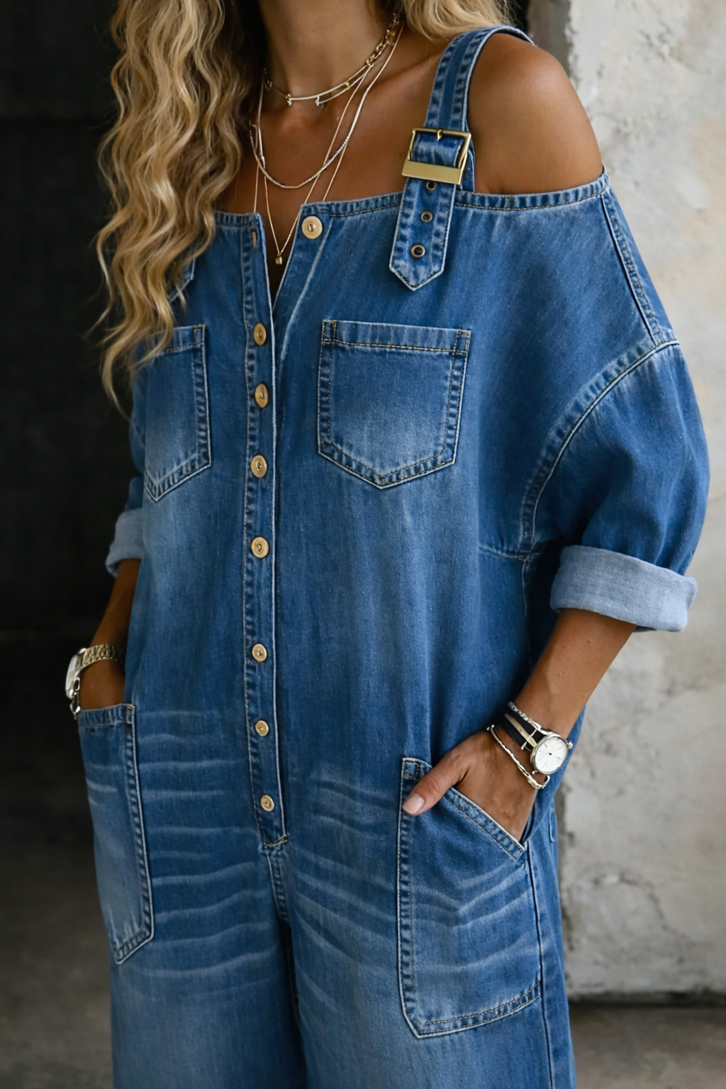 Brooke | Relaxed Denim Jumpsuit
