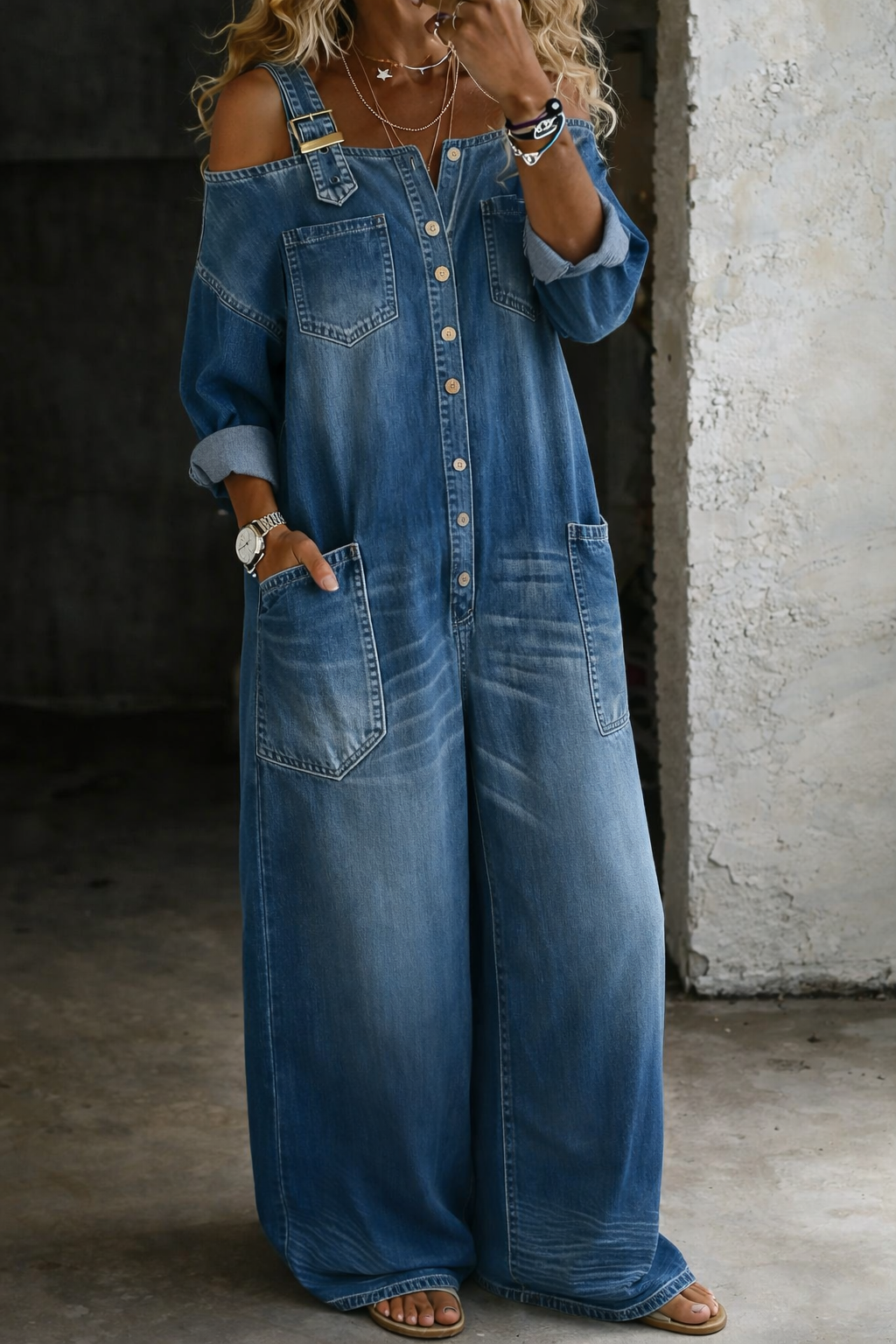 Brooke | Relaxed Denim Jumpsuit