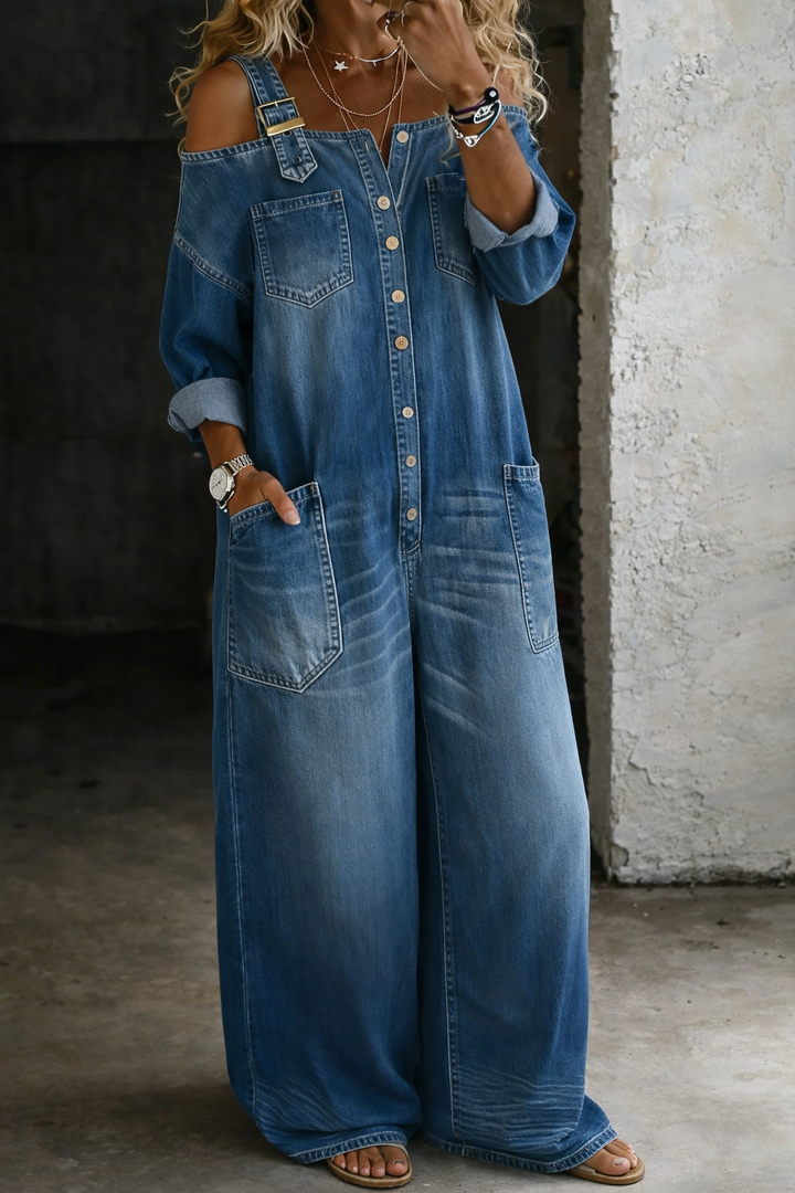 Brooke | Relaxed Denim Jumpsuit