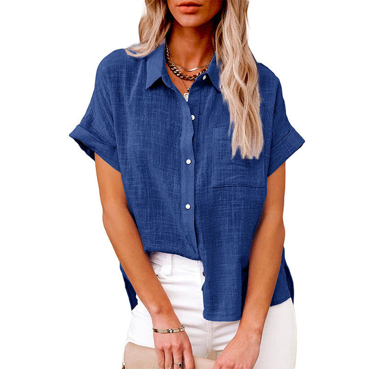 AUDRINE | Comfy Casual Button-Up Blouse
