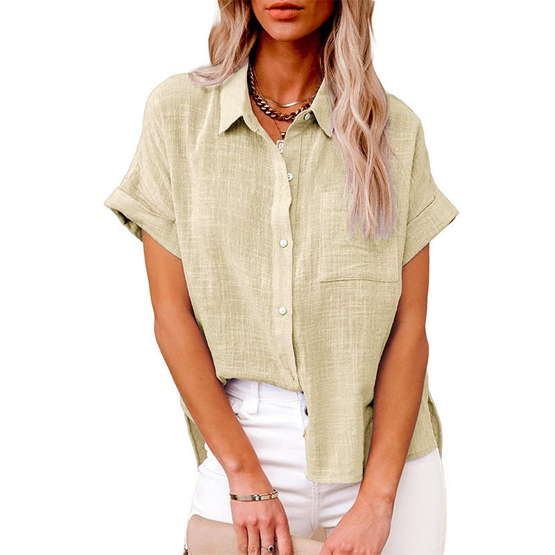 AUDRINE | Comfy Casual Button-Up Blouse
