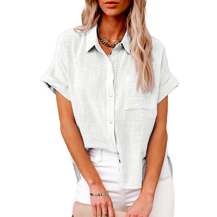 AUDRINE | Comfy Casual Button-Up Blouse