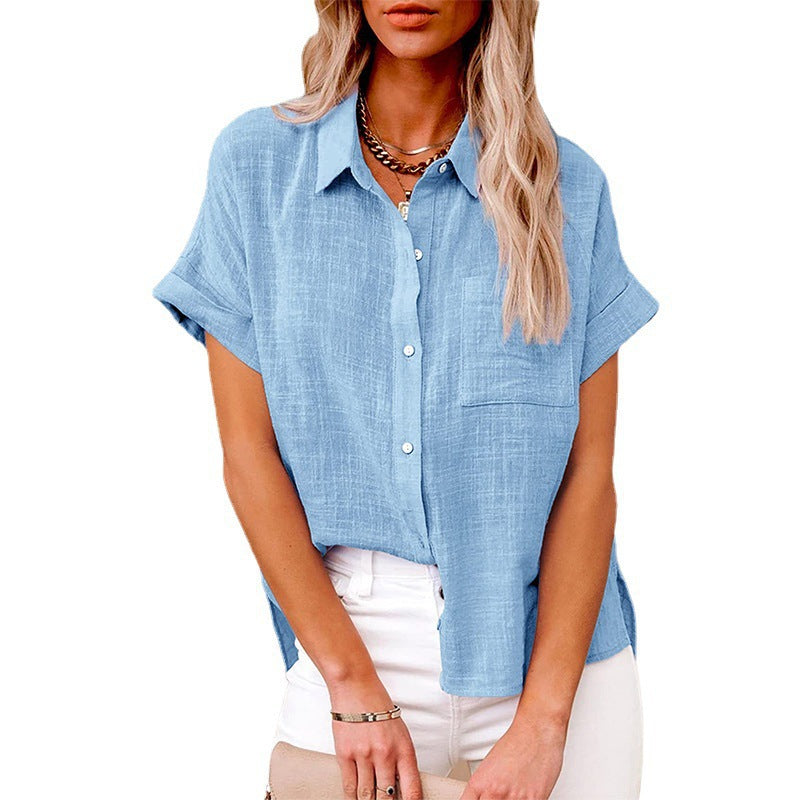 AUDRINE | Comfy Casual Button-Up Blouse