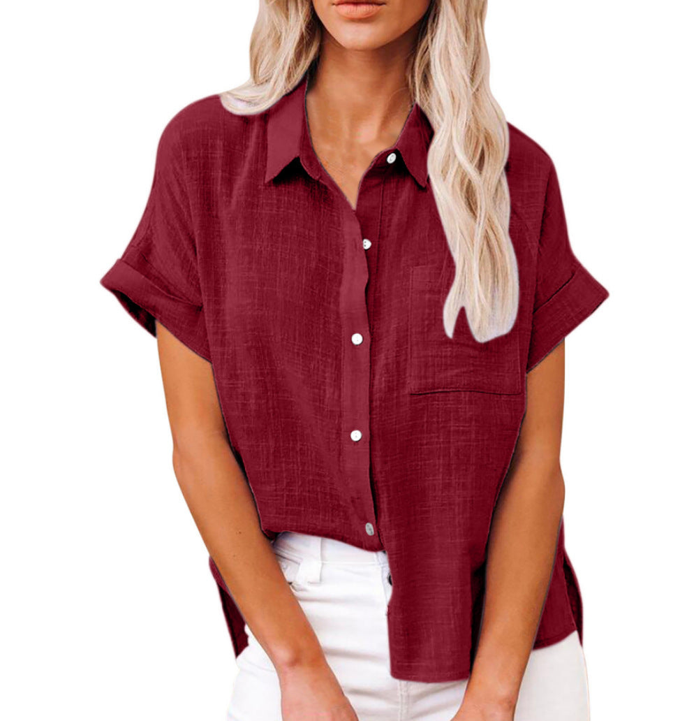 AUDRINE | Comfy Casual Button-Up Blouse