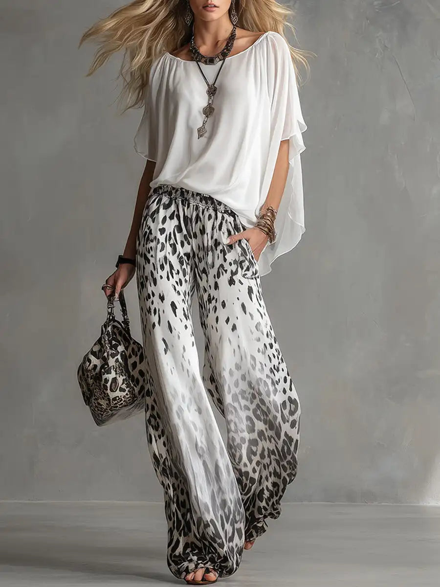 Elvaria | Printed Wide-Leg Jumpsuit