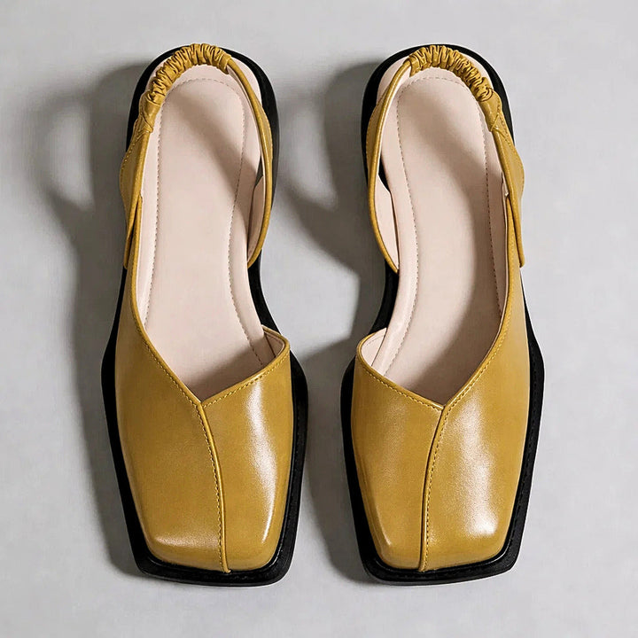 Aveline | Square-Toe Slingback Flats