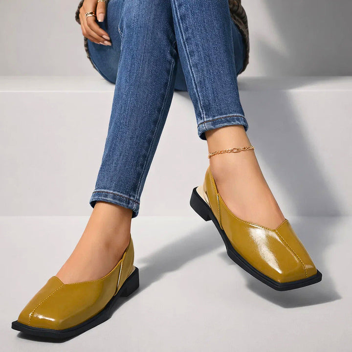 Aveline | Square-Toe Slingback Flats
