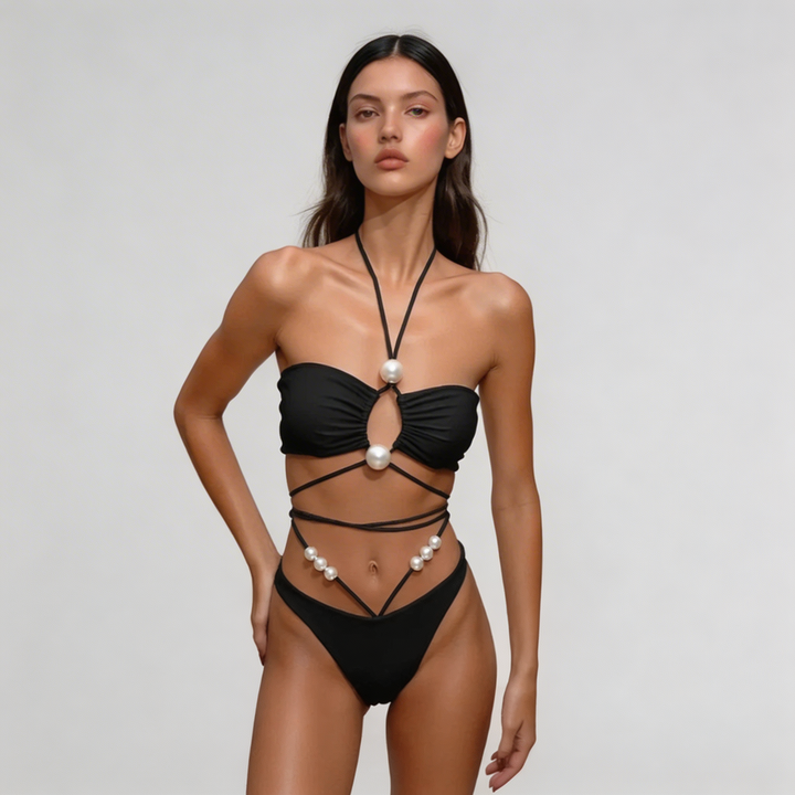 BRIDGERTON | WOMEN'S BIKINI SET | STRAPPY | PEARL DETAIL