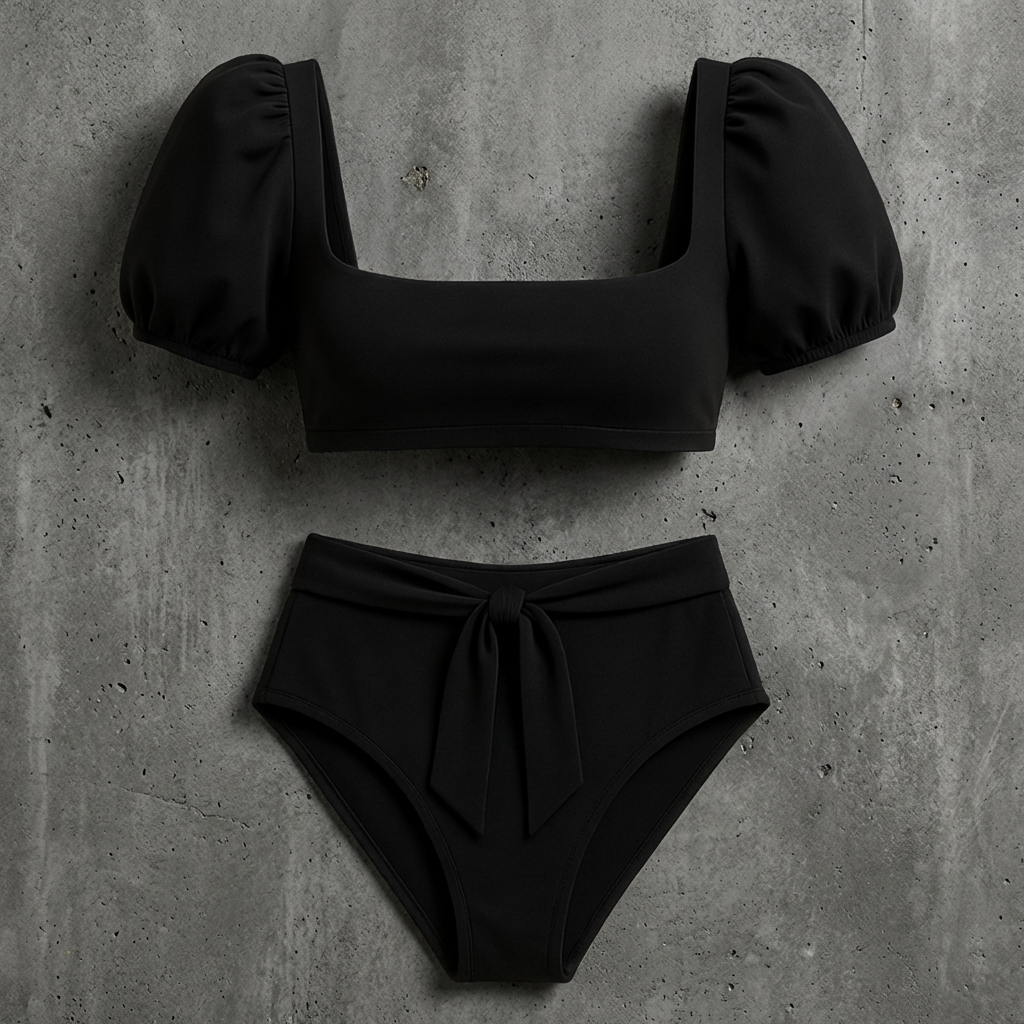 BRIDGERTON  | WOMEN'S BIKINI SET | HIGH WAIST | PUFF SLEEVE