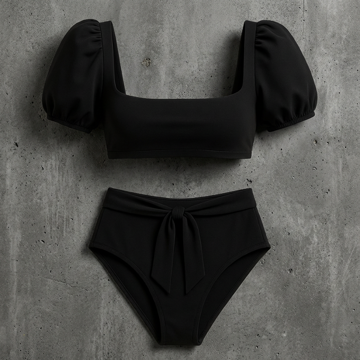 BRIDGERTON  | WOMEN'S BIKINI SET | HIGH WAIST | PUFF SLEEVE
