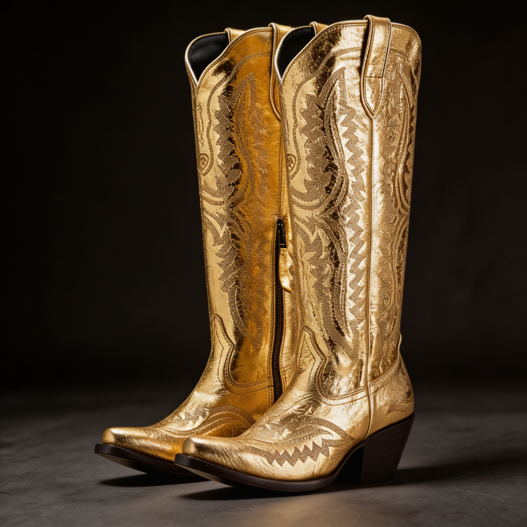 Sorellia | Embroidered Western Heels
