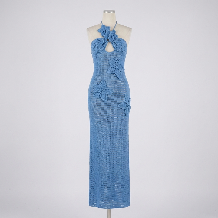 BRIDGERTON  | WOMEN'S DRESS | MAXI | CROCHET HALTER