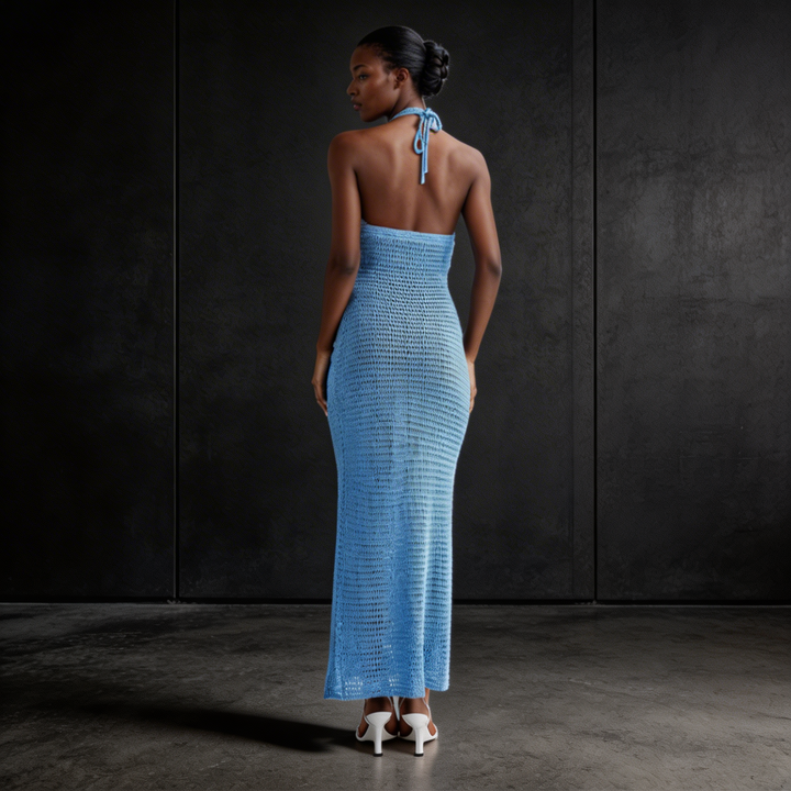 BRIDGERTON  | WOMEN'S DRESS | MAXI | CROCHET HALTER