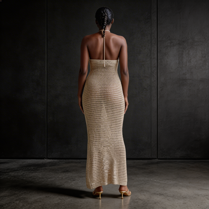 BRIDGERTON  | WOMEN'S DRESS | MAXI | CROCHET HALTER