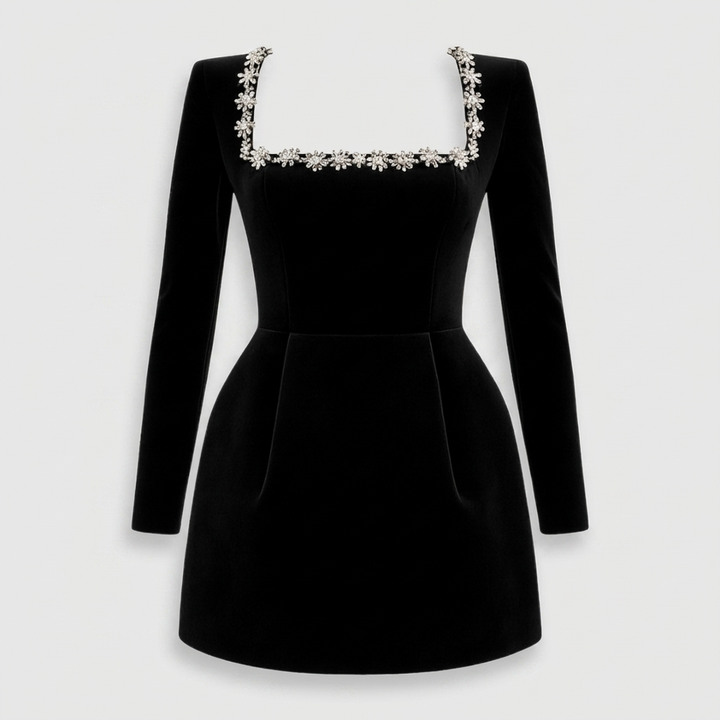 Velmira | Midnight Velvet Mini Dress