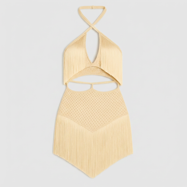 BRIDGERTON | WOMEN'S TWO-PIECE SET | HALTER | FRINGE