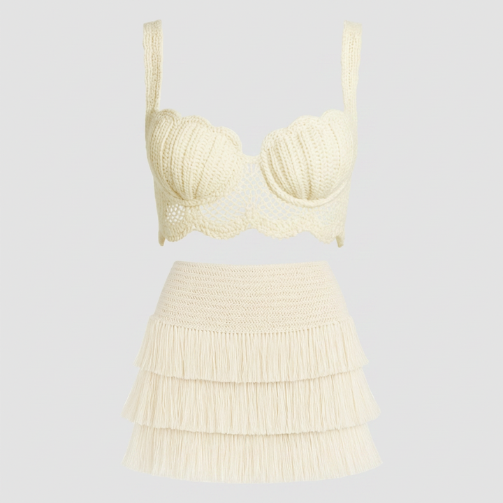 BRIDGERTON | WOMEN'S TWO-PIECE SET | CROCHET | FRINGE