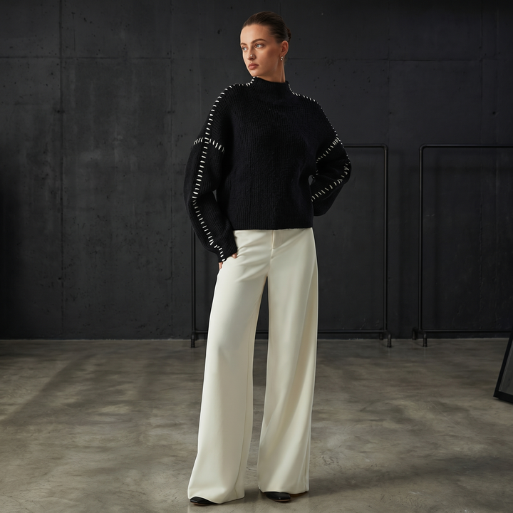 BRIDGERTON  | WOMEN'S SWEATER | RIBBED | STITCH DETAIL