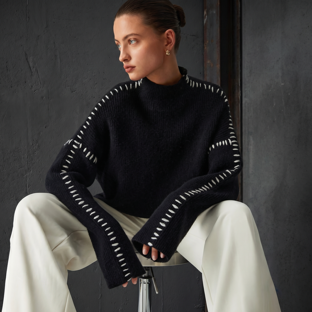 BRIDGERTON  | WOMEN'S SWEATER | RIBBED | STITCH DETAIL