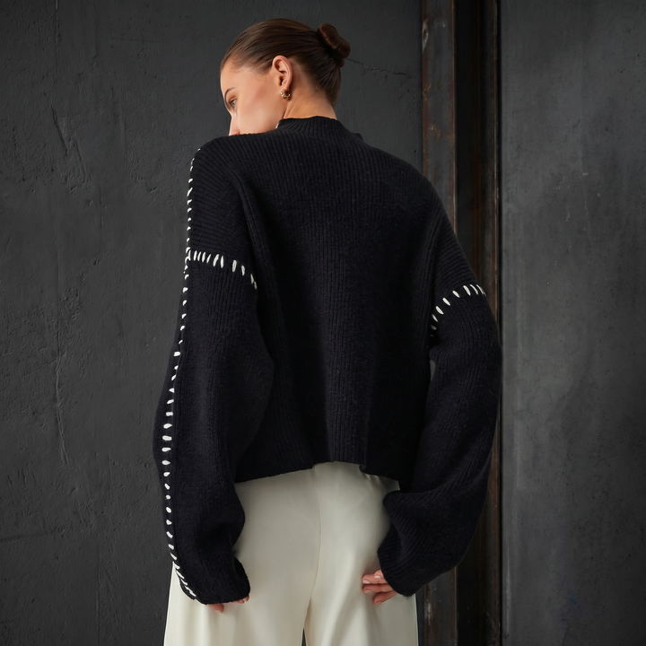 BRIDGERTON  | WOMEN'S SWEATER | RIBBED | STITCH DETAIL
