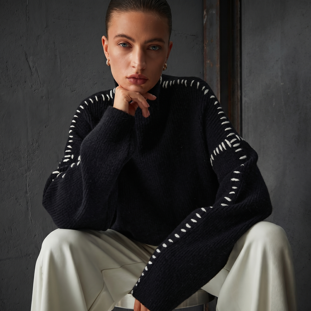 BRIDGERTON  | WOMEN'S SWEATER | RIBBED | STITCH DETAIL