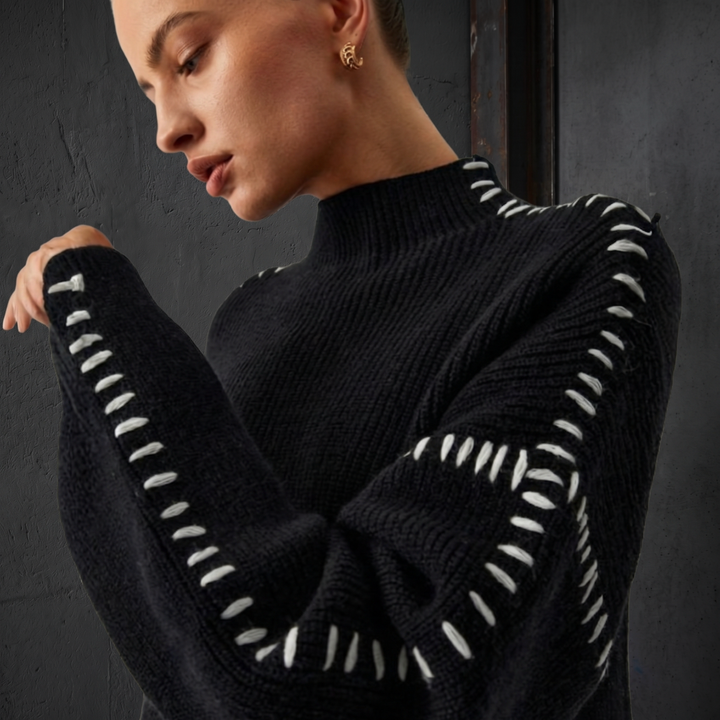 BRIDGERTON  | WOMEN'S SWEATER | RIBBED | STITCH DETAIL