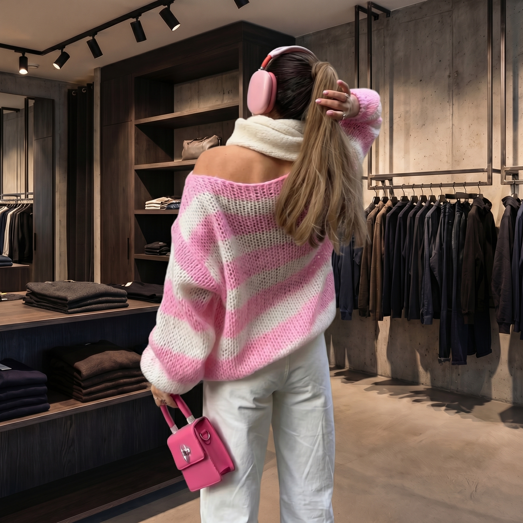 BRIDGERTON  | WOMEN'S SWEATER | LONG SLEEVE | STRIPED