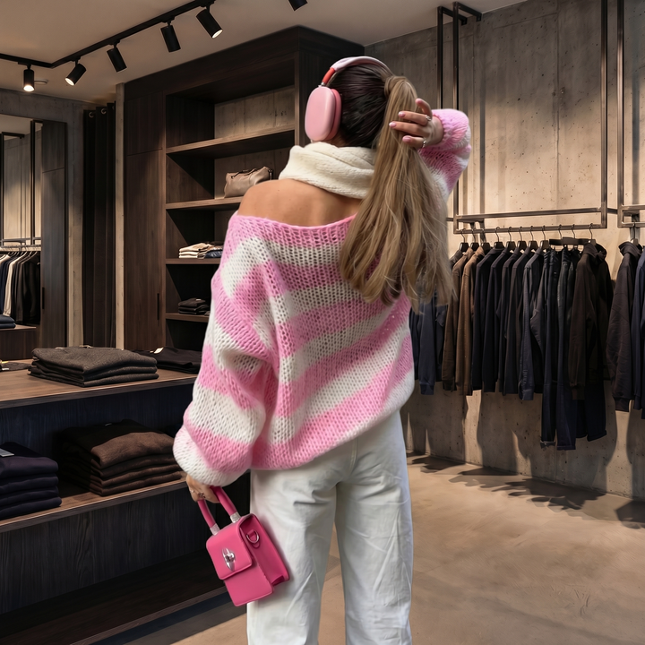 BRIDGERTON  | WOMEN'S SWEATER | LONG SLEEVE | STRIPED